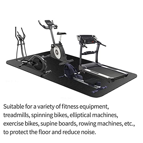 TONINT Large Exercise Mat, Equipment Mat,Treadmill Bike Workout Mats for Home Gym Flooring Rubber Mat Fitness Yoga Cardio Weightlifting, Jump Rope, Non-slipping, 2.65-Feet x 7-Feet - Image 4