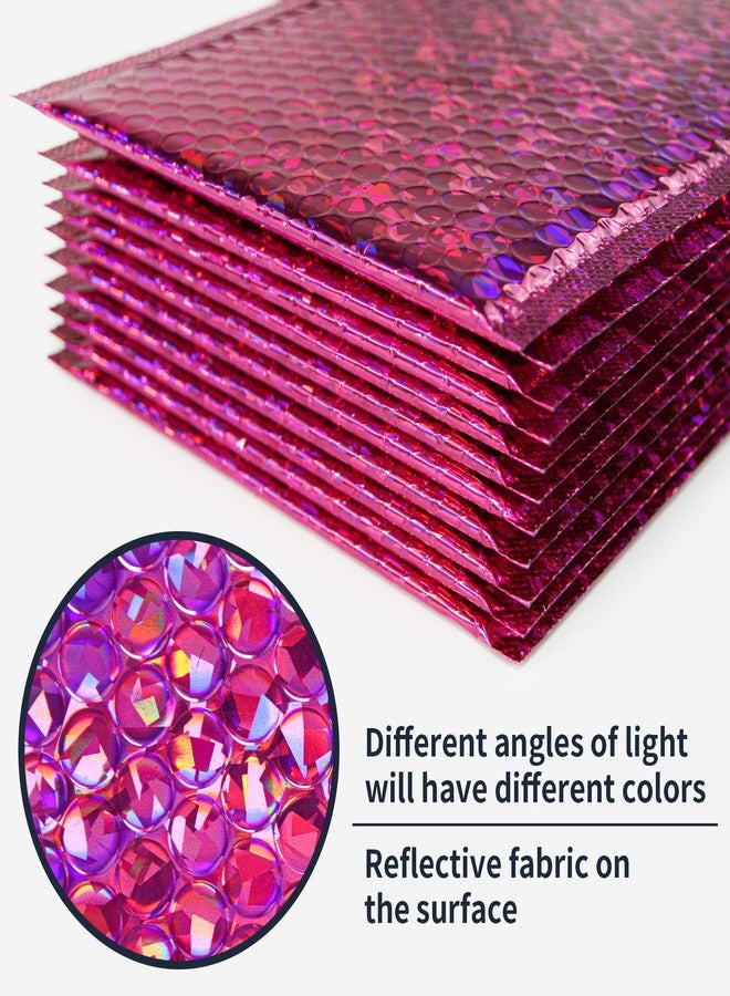 Ech.Apr 30 PCS 7 x 11 Inch Holographic Mailer, Mailing Envelopes Bubble Padded, Poly Bubble Mailers Padded Envelope Waterproof, Self Sealing Cushion Envelopes for Mailing Packing Shipping (Red) - Image 5