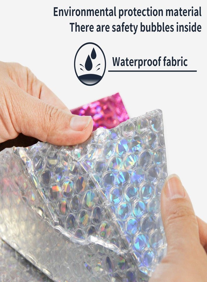Ech.Apr 30 PCS 7 x 11 Inch Holographic Mailer, Mailing Envelopes Bubble Padded, Poly Bubble Mailers Padded Envelope Waterproof, Self Sealing Cushion Envelopes for Mailing Packing Shipping (Red) - Image 4
