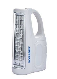 Rechargeable Emergency Lantern  Bright LED Light Side Bright Light with Builtin Battery and Charge Indicator  Solar Charing Function with Working Time 12 Hours  Perfect for Outdoors SEL-720N White