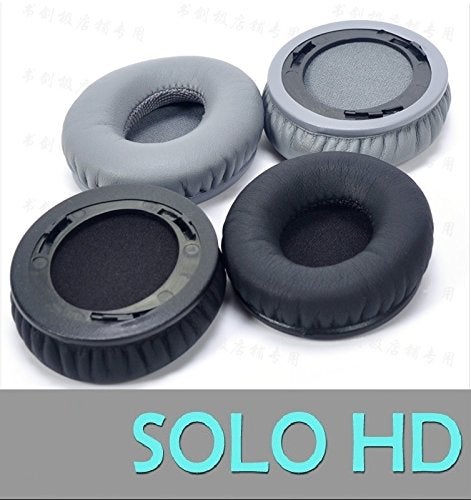 Sqrmekoko Replacement Earpads Cushion Cover Compatible with Beats Solo 1.0 / Solo HD Wired Headphone Black - Image 2