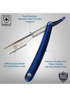 Professional Classic Straight Edge Barber Razor 2Mm Exposed Blade For Close Shaving - Salon Quality Manual Men'S Beard Cut Throat Shavette With 10 Shaving Blades - pzsku/ZB02403353CD63ECDB36EZ/45/_/1730894788/995f4c8b-6009-483c-a85d-ec77ed80f368