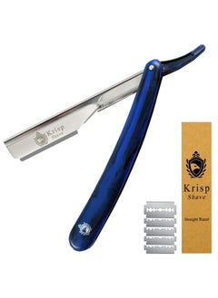 Professional Classic Straight Edge Barber Razor 2Mm Exposed Blade For Close Shaving - Salon Quality Manual Men'S Beard Cut Throat Shavette With 10 Shaving Blades - pzsku/ZB02403353CD63ECDB36EZ/45/_/1730894789/de11910f-2fa7-4bda-b4b6-d75362a861e4