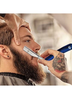 Professional Classic Straight Edge Barber Razor 2Mm Exposed Blade For Close Shaving - Salon Quality Manual Men'S Beard Cut Throat Shavette With 10 Shaving Blades - pzsku/ZB02403353CD63ECDB36EZ/45/_/1730894792/0e4107cd-0a74-48ad-9193-a9b5f7d59569