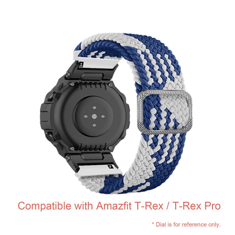 Replacement Watch Bands: Multicolor Nylon Skin-Friendly Elastic Strap - Stylish Comfortable Fit for Huami Amazfit T-Rex / T-Rex Pro Users - Image 2