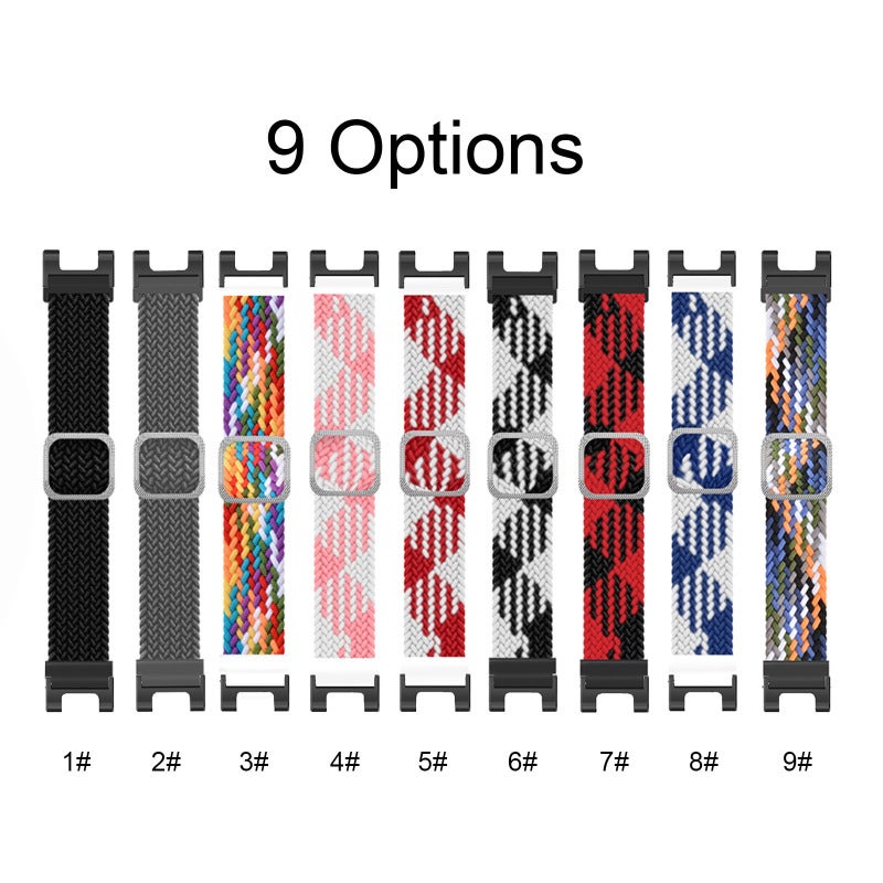 Replacement Watch Bands: Multicolor Nylon Skin-Friendly Elastic Strap - Stylish Comfortable Fit for Huami Amazfit T-Rex / T-Rex Pro Users - Image 4