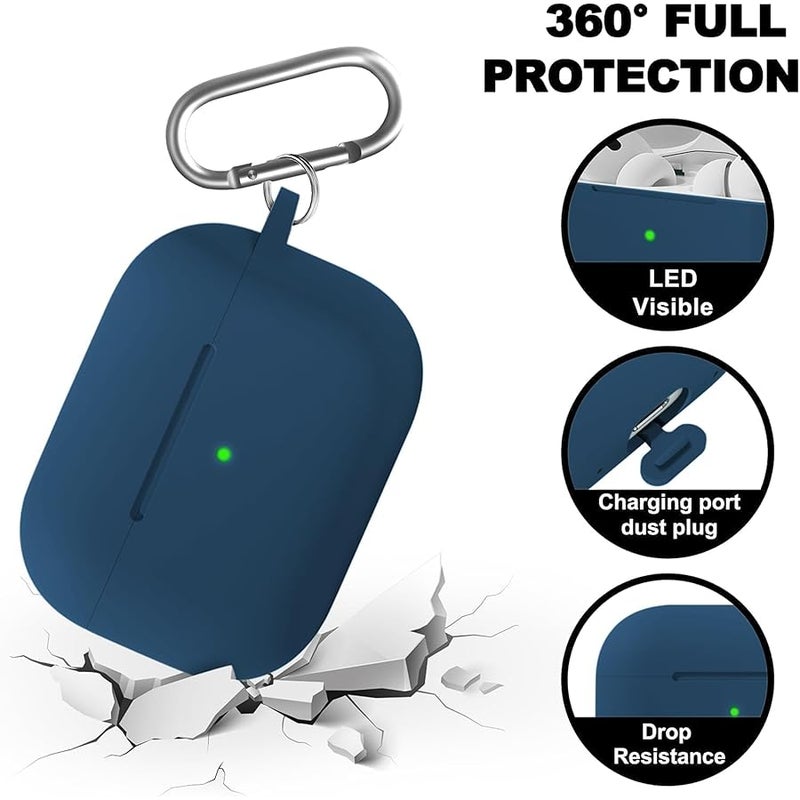 Woyinger for AirPods Pro 2 Case with Cleaner Kit, Compatible with Airpods Pro 2nd/1st Generation Case (USB-C Cable) with Keychain for Women and Men,Sapphire Blue - Image 4