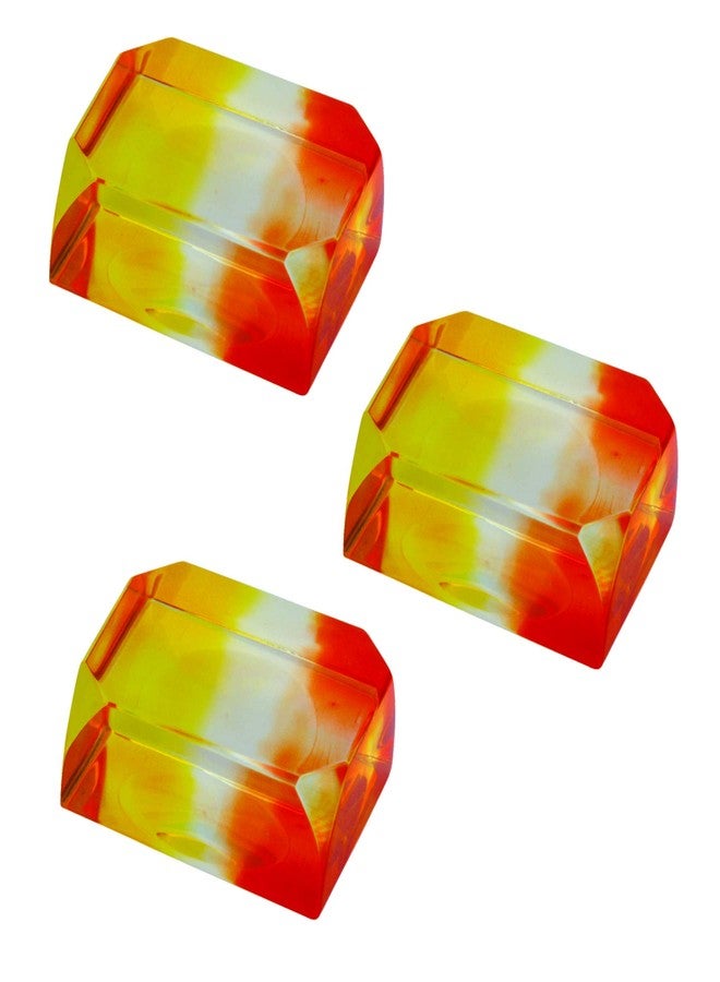 CARIZO Acrylic Paper Weight Multicolor Shaded Transparent (Set of 3 Pcs)