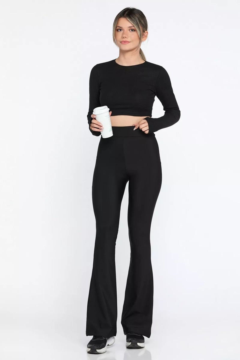 Gülseli Gulseli Women's High Waist Diver Spanish Leg Leggings - Image 1