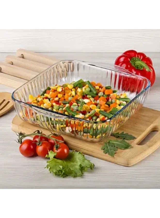 Paşabahçe صينية بوراكم مربعة 3200 مل – صينية خبز آمنة للاستخدام في الفرن - Image 1