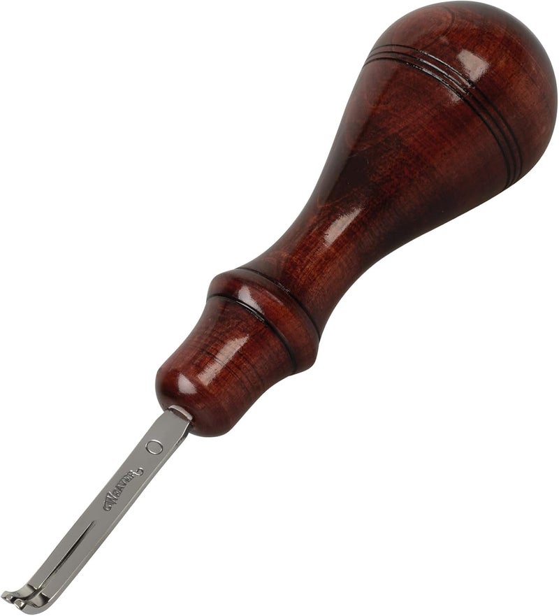 Weaver Leather Supply Leather Edger, Edge Beveler with Angled Tip for Refined Finish, Beveling Tools for Belts, Straps, and DIY Projects - Image 1