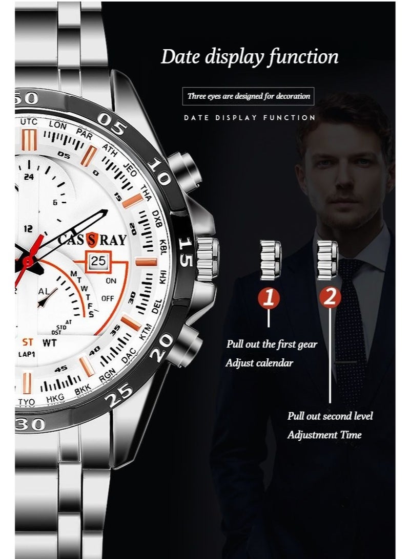 CASSRAY New high-end fully automatic multi-functional watch for handsome men - men's business student night-lit waterproof watch - Image 5