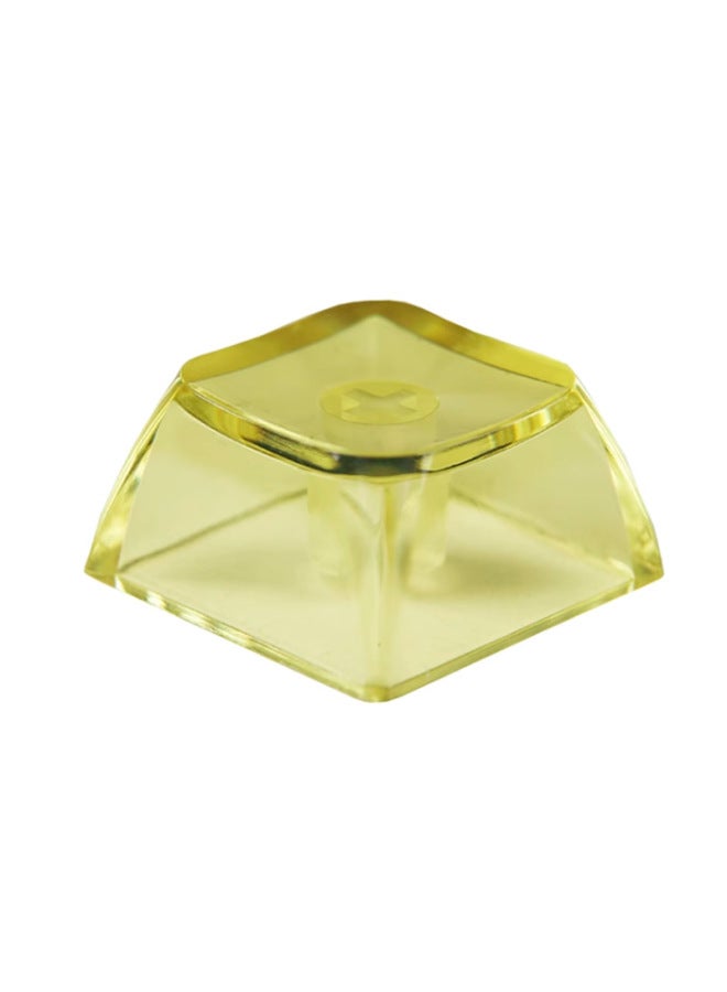 Highly Transparent Translucent Multi-color Customized Mechanical Keyboard Keycaps PC Material XDA Height 9.3mm Glossy Keycaps-Color:pc Yellow Transparent Keycap - Image 1