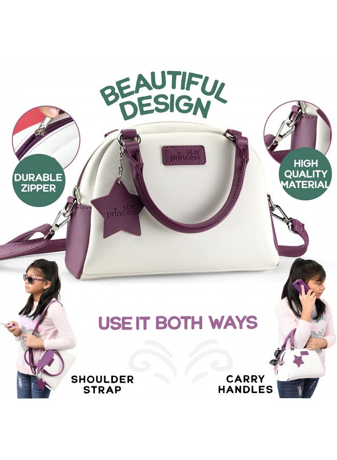Star Princess Little Girls Purse with Accessories and Pretend Makeup for Toddlers - My First Purse Set Includes Handbag, Phone, Wallet, Play Makeup and More Pretend Play Toys for Girls Age 3 +, Great Gift for Girls  - Image 4
