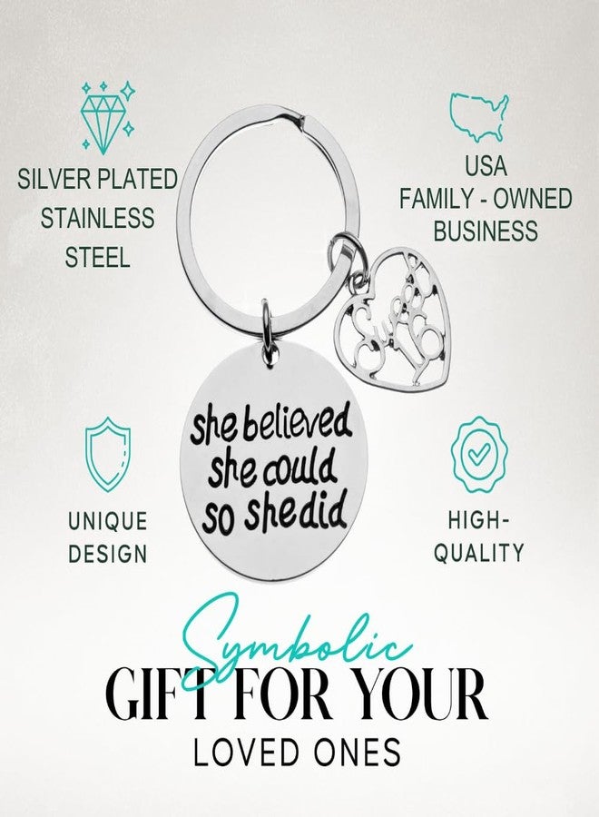 إنفينيتي كوليكشن سلسلة مفاتيح ساحرة تحمل عبارة "آمنت بقدرتها ففعلت" بمناسبة عيد ميلاد الفتاة السادس عشر، هدية مجوهرات مميزة لعيد ميلادها السادس عشر. - Image 3