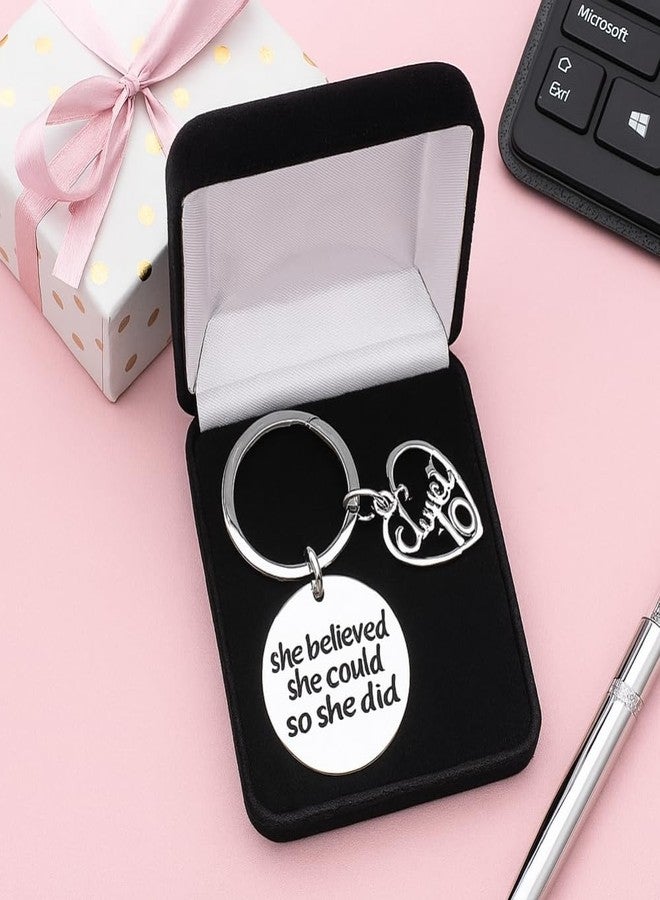 إنفينيتي كوليكشن سلسلة مفاتيح ساحرة تحمل عبارة "آمنت بقدرتها ففعلت" بمناسبة عيد ميلاد الفتاة السادس عشر، هدية مجوهرات مميزة لعيد ميلادها السادس عشر. - Image 4
