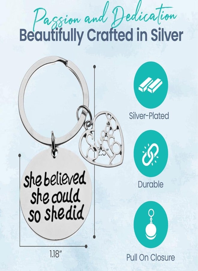 إنفينيتي كوليكشن سلسلة مفاتيح ساحرة تحمل عبارة "آمنت بقدرتها ففعلت" بمناسبة عيد ميلاد الفتاة السادس عشر، هدية مجوهرات مميزة لعيد ميلادها السادس عشر. - Image 2