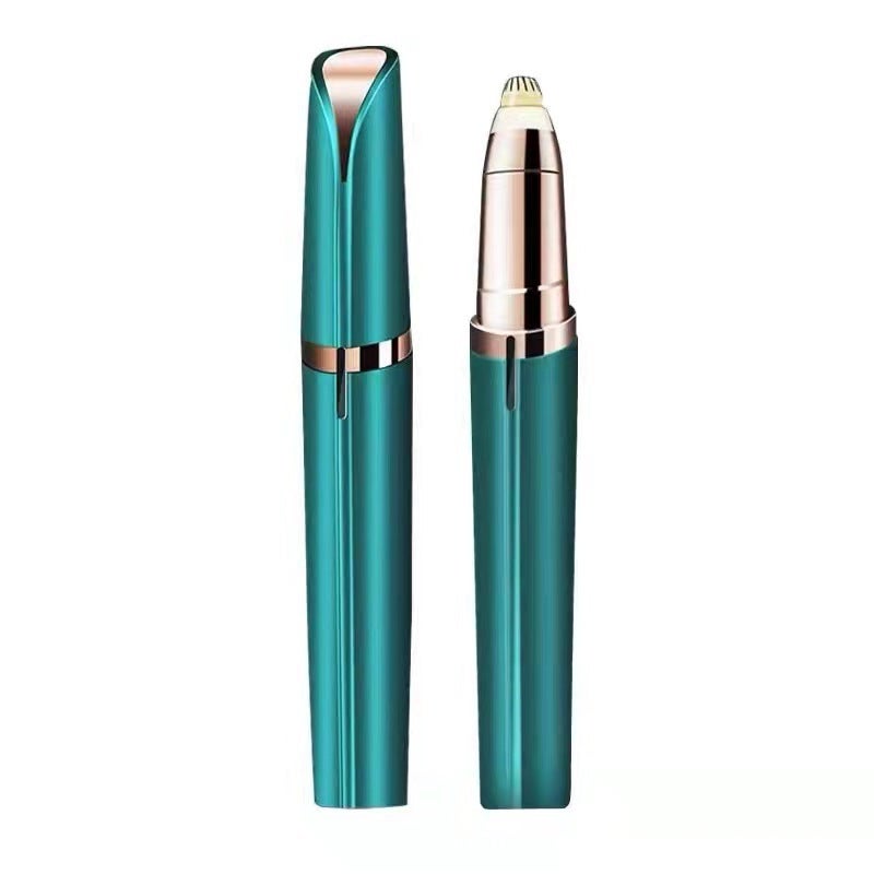 Generic Electric Eyebrow Trimmer Womens Precision Pen emerald green 