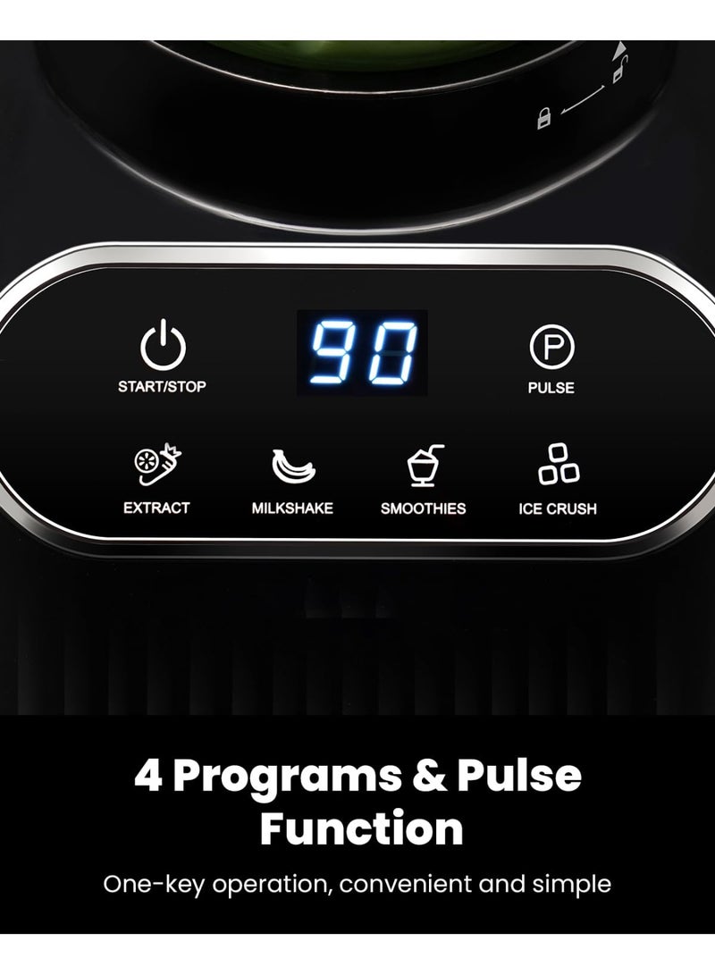 إبسون خالط عصير سموذي متعدد الوظائف بقوة 1200 واط، مزود بجرة زجاجية سعة 1560 مل وكوب قابل للحمل سعة 720 مل، يخلط السموذي والثلج والعصائر مع خاصية التنظيف الذاتي. - Image 2