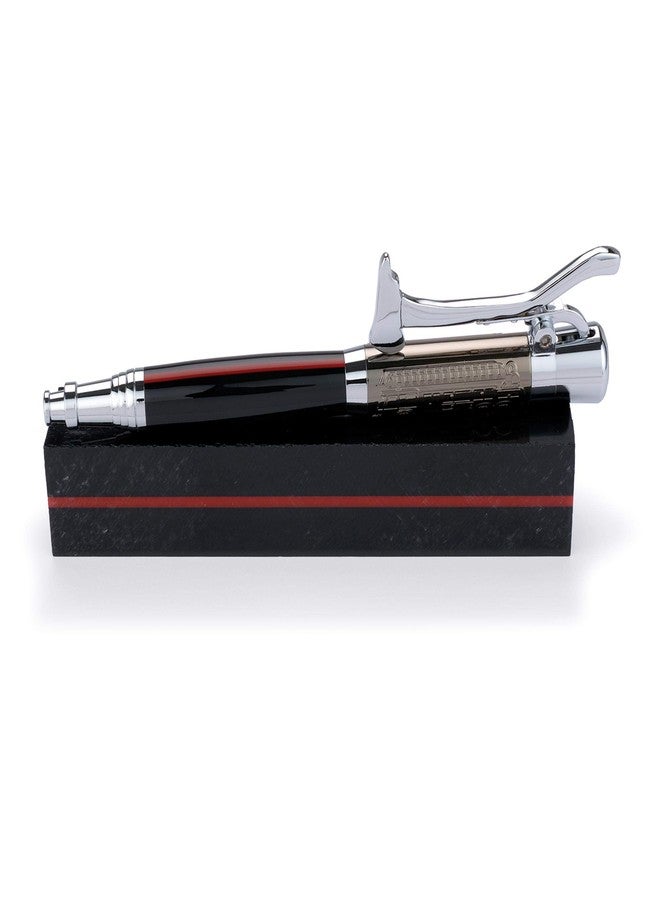 Woodriver Acrylic Pen Blank, Thin Red Line - Image 1