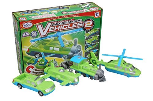Popular Playthings ألعاب بوبولار بلايثينجز المغناطيسية لمزج وتطابق المركبات 2 مجموعة لعب، 12 قطعة - Image 1