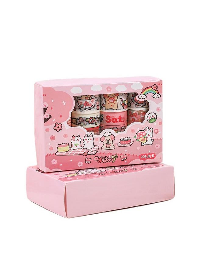 Bluejw - Roll Hand Account Tape Full Set Of Net Red Hand Account Stickers And Paper Film Suit Color Cute Children High Color Value - Image 1