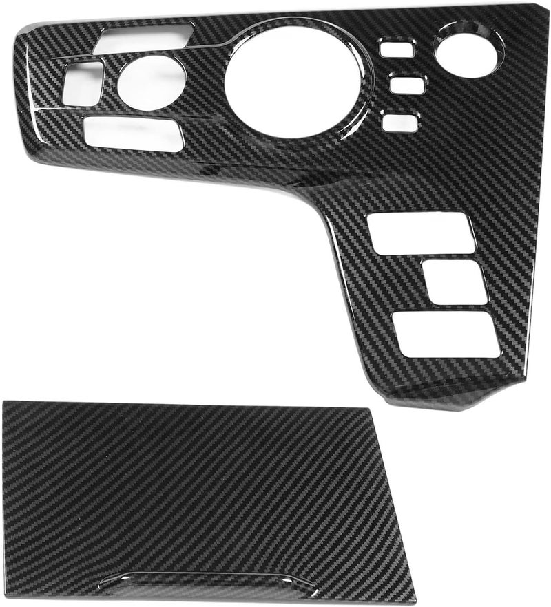 Carbon Fiber Style Gearbox Panel Cover, Center Console Gearshift Frame Trim for NQ5 2022+ LHD, Durable ABS Replacement with Scratch - Finish - Image 1
