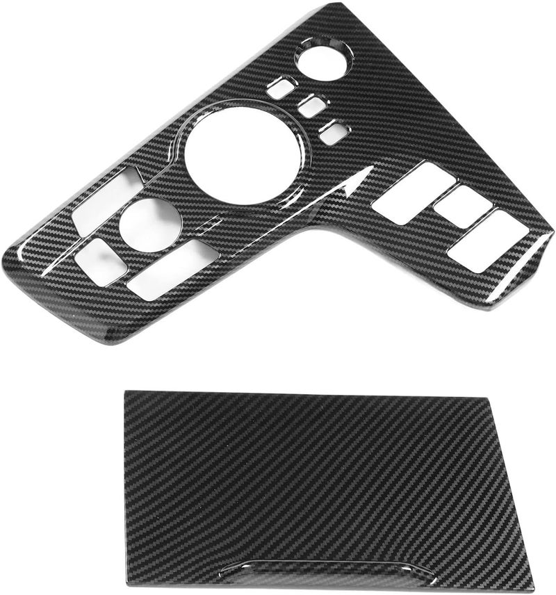 Carbon Fiber Style Gearbox Panel Cover, Center Console Gearshift Frame Trim for NQ5 2022+ LHD, Durable ABS Replacement with Scratch - Finish - Image 4