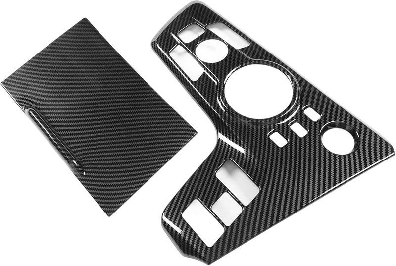 Carbon Fiber Style Gearbox Panel Cover, Center Console Gearshift Frame Trim for NQ5 2022+ LHD, Durable ABS Replacement with Scratch - Finish - Image 2