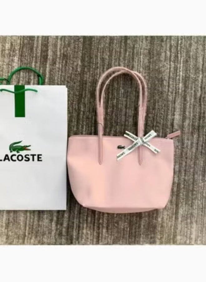 Lacoste Women's Concept Fashion Versatile Small Zipper Handbag Shoulder camera Bag pink Mobile Phone Cases Bags - Image 1