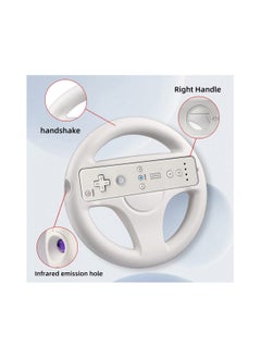 Generic 2 Pack Racing Wheels for Nintendo Wii & Wii U Remote Controllers - Steering Wheel Accessories for Mario Kart and Other Racing Games (White)  - Image 5