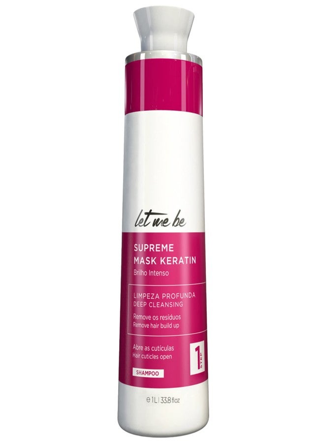Let Me Be Supreme Mask Keratin Shampoo – 1000ml / 33.8 fl.oz – Nourishing Shampoo with Keratin for Frizz Control, Smoothness & Shine – Suitable for All Hair Types - Image 1