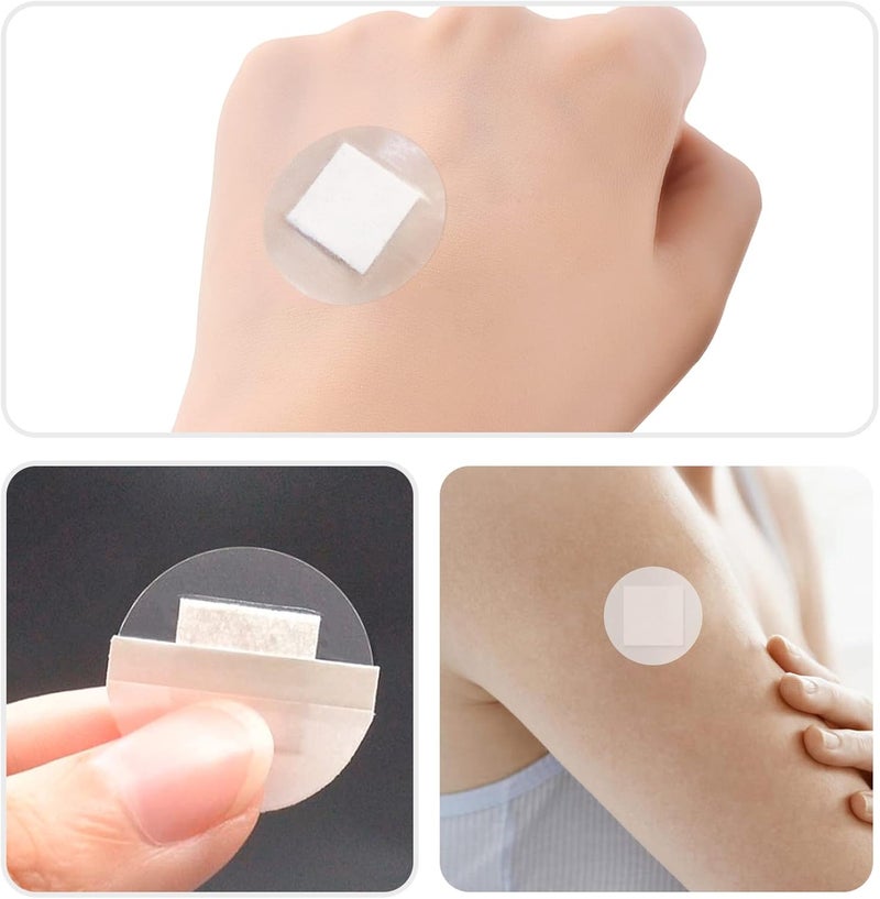 AndicAge 100pcs Adhesive Spot Bandage 1 Inch Clear Round Adhesive Bandages with NonStick Pad for Hands Arms Small Wounds 1 Box - Image 4