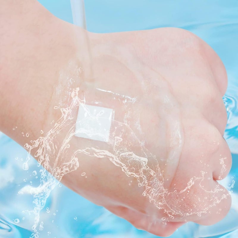 AndicAge 100pcs Adhesive Spot Bandage 1 Inch Clear Round Adhesive Bandages with NonStick Pad for Hands Arms Small Wounds 1 Box - Image 2