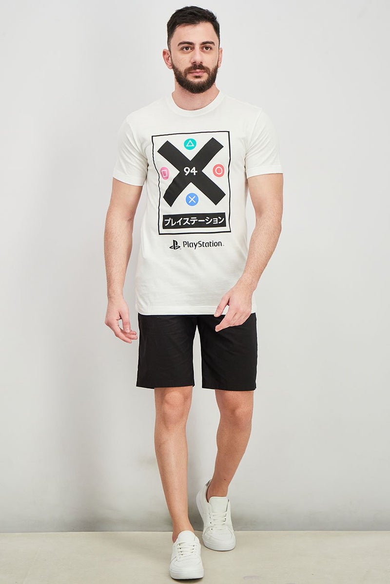 DIFUZED Men Crew Neck Short Sleeve Graphic Tee, White - Image 4