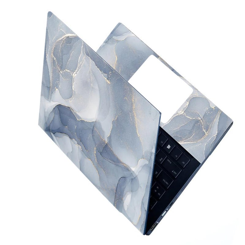 BAEYE Full Laptop Skin Stickers HD Quality Sticker for Laptops Upto 15.6" (Dustproof|Waterproof|Scratchproof|Reusable) - BE Navy Marble FL - Image 1