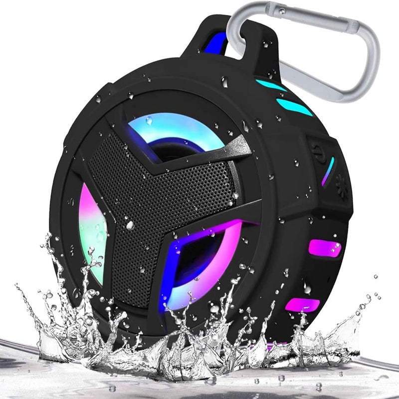 Bluetooth Shower Speaker, Waterproof Portable Bluetooth Speaker, IP67 Waterproof Wireless Speaker with LED Light, Floating, 2000mAh, True Wireless Stereo for outdoor Pool, Beach, Bike or home party. - Image 2