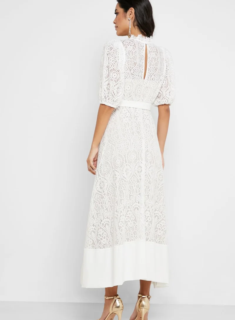 Femi9 High Neck Lace Dress