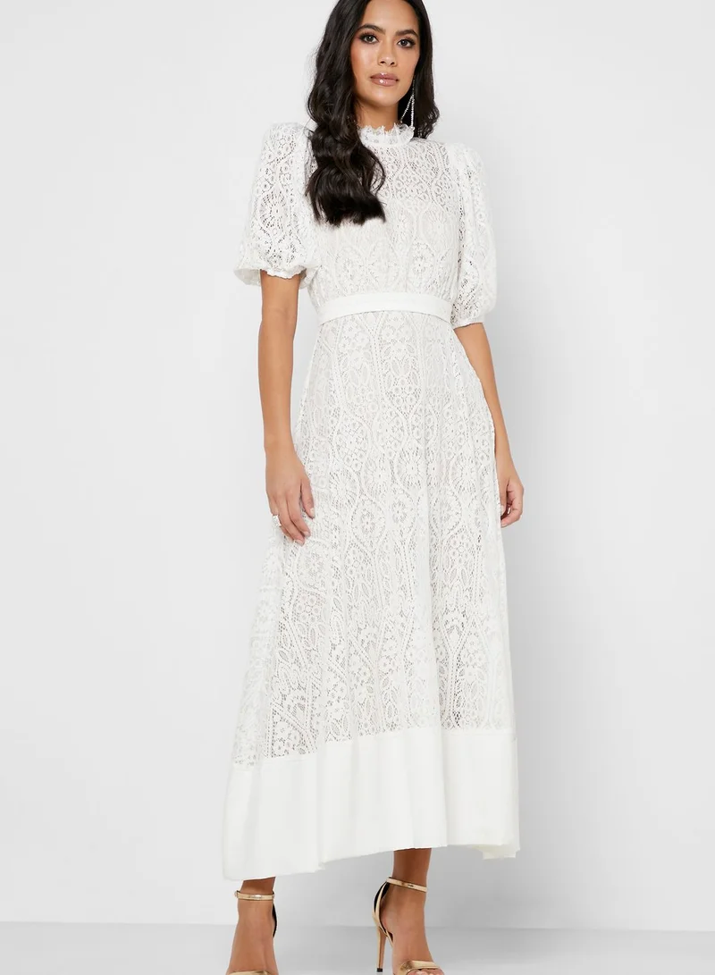 Femi9 High Neck Lace Dress