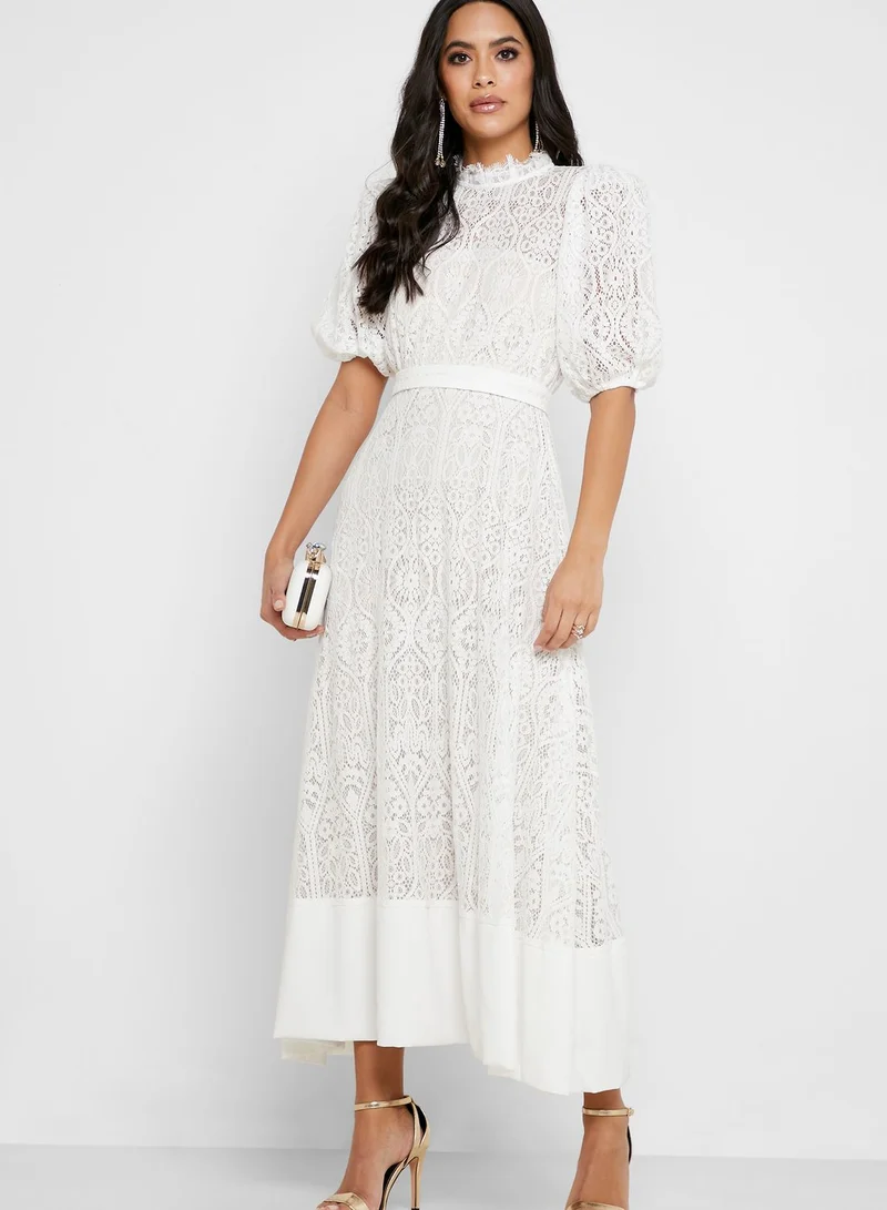 Femi9 High Neck Lace Dress