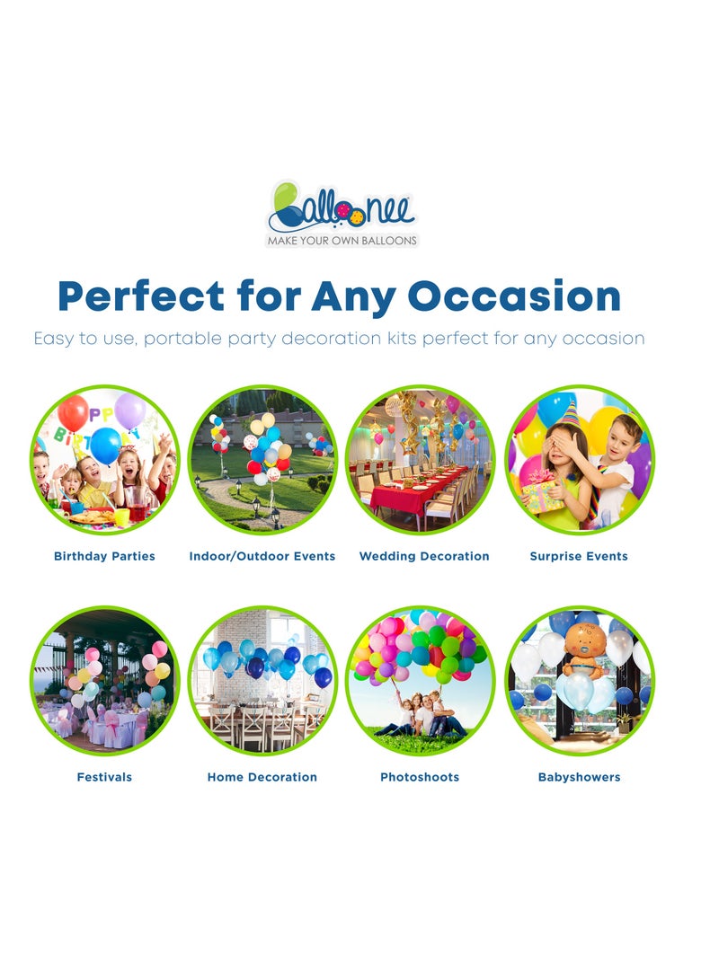 Balloonee Jumbo Disposable Helium Party Kit - Pack of 3, Helium Tank for Balloons At Home  - Image 5