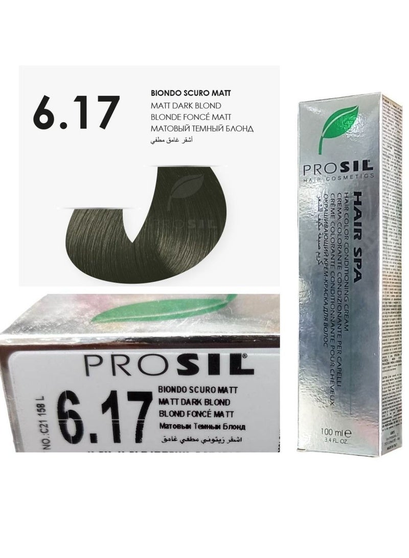 بروسيل صبغه شعر كريمي أشقر  زيتوني مطفي غامق  رقم 6.17 - Image 1