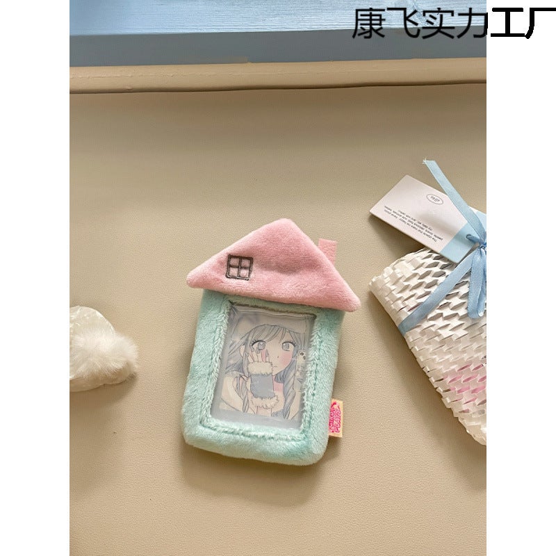 Original Little House Plush Card Holder For Girls - Campus Meal Card, Polaroid, Fan Album, Small Card Storage Pendant - Image 5