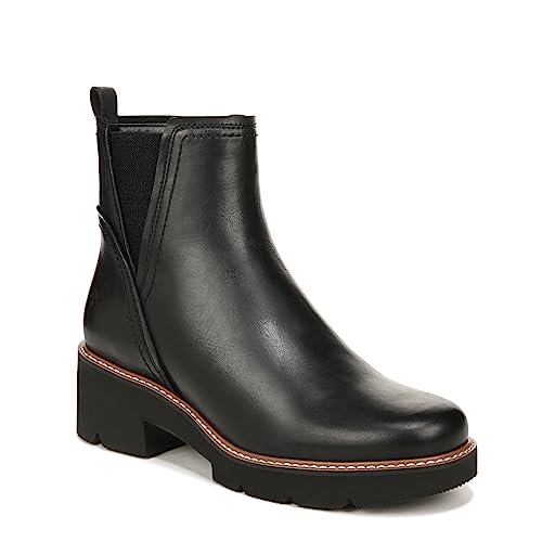 Naturalizer Womens Darry Bootie Water Repellent Ankle Boot Black Leather 7 M