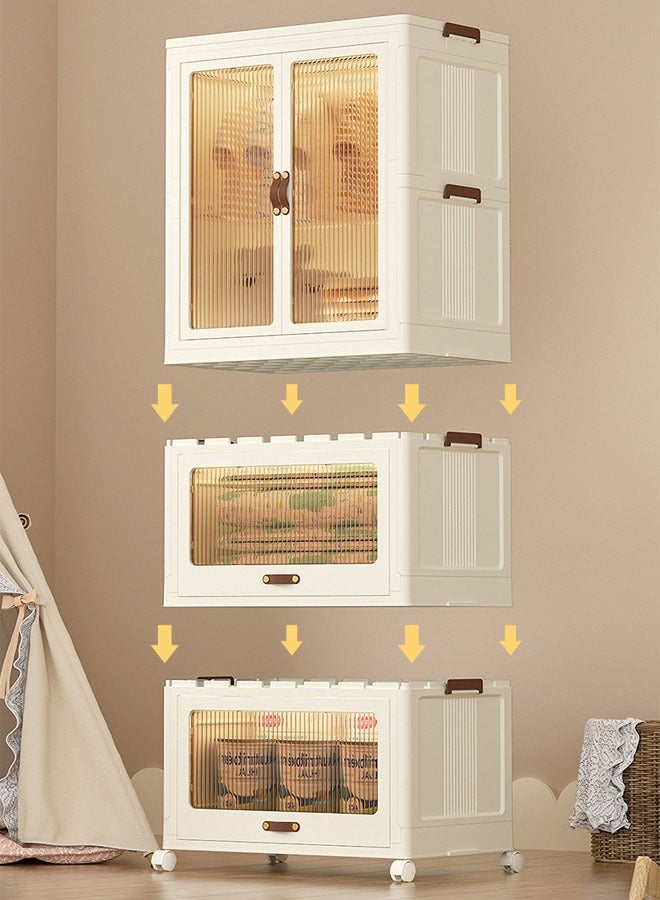 NKX 2 Layers Stylish Multi-Functional Storage 1 Cabinet & 2 Wardrobe  - Image 5
