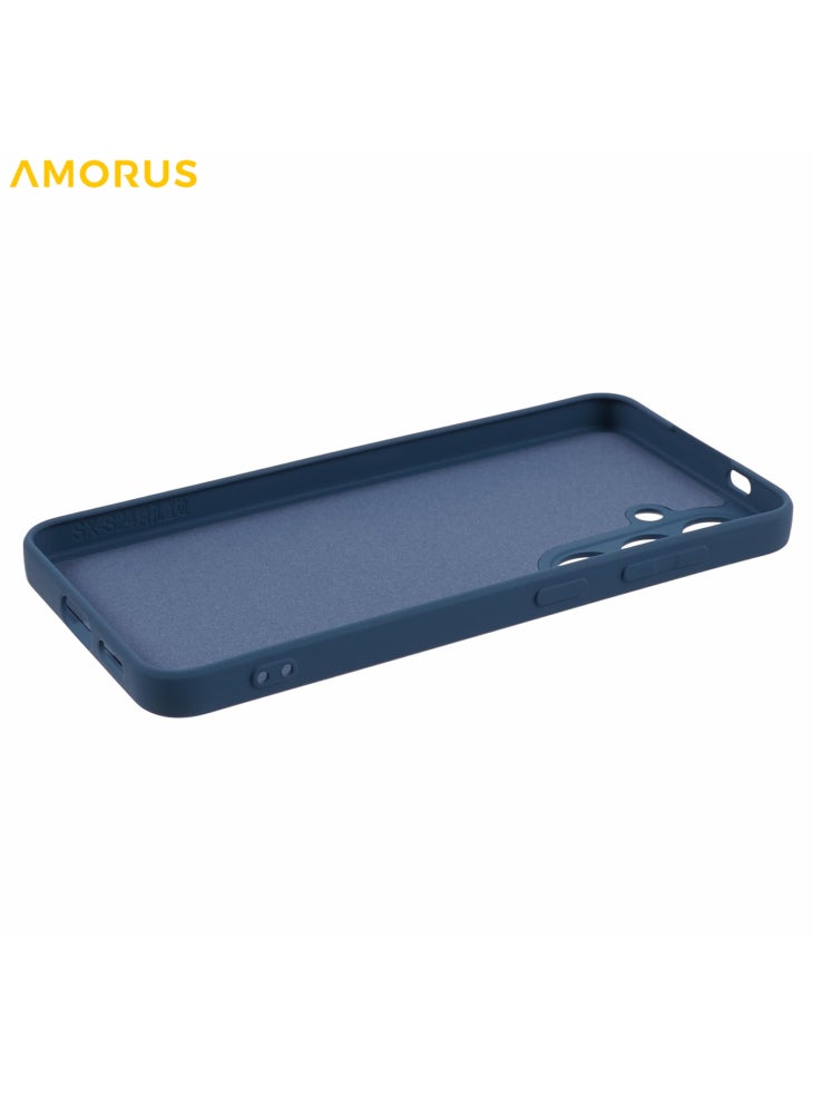 AMORUS For Samsung Galaxy S24 Case Precise Cutouts TPU Fiber Lining Shockproof Phone Cover - Sapphire - Image 5