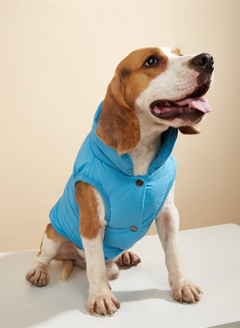 Loquat Squality Pet Dog Clothes Vest Winter  Blue