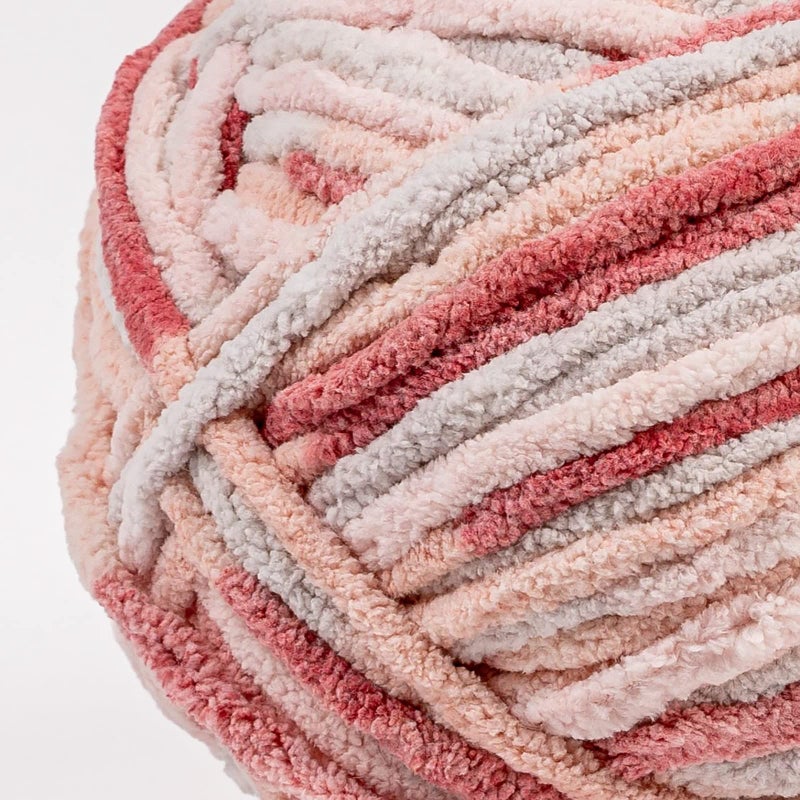 Crafted By Catherine Blanket Multi Yarn - 2 Pack (213 Yards Each Skein), Pink Multi, Gauge 6 Super Bulky - Image 2