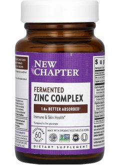 New Chapter Fermented Zinc Complex, 60 Vegetarian Tablets  - Image 2