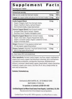New Chapter Fermented Zinc Complex, 60 Vegetarian Tablets  - Image 3